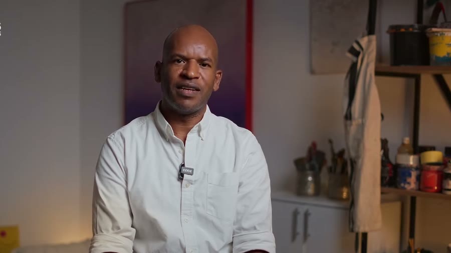 Still from the film with Omar Baraka